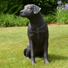 black labrador statue 32 life size