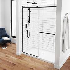 Sliding Shower Door With Towel Bar