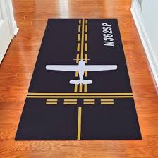 personalized taxiway hallway runner mat