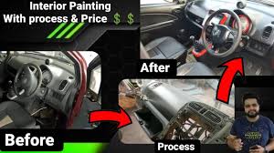 car interior painting full process with