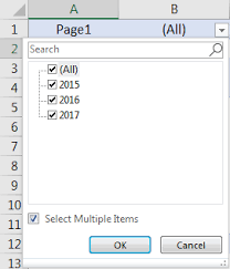 pivot table with multiple sheets in