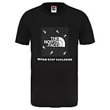 The North Face Youth Box S S Tee Tnf Black Tossed Logo Print