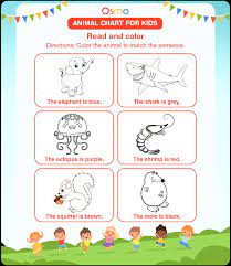 animal chart for kids free