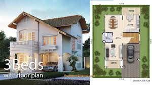 house plan 3d 11x15 with 3 bedrooms