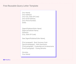 how to write a query letter templates