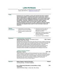 Resume Templates For Teachers Template Business