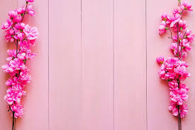 flowers branches background pink