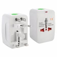 3 white universal travel adapter at rs