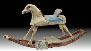 19th c american wood toy rocking horse