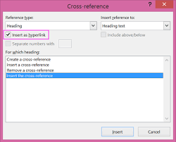 Create A Cross Reference Word