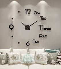3d Wall Clock Design Stickers Living