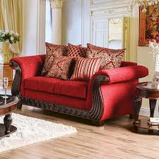 Corinna Ruby Red Sofa Set For