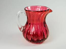 Buy Pink Glass Pitcher Small Cranberrry