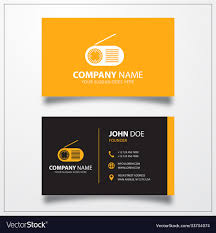radio icon business card template