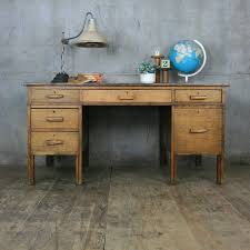 Find images of vintage desk. Large Vintage Oak School Teachers Desk Mustard Vintage