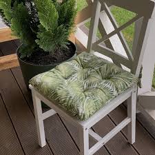 Quilted Chair Cushions Tropical Seat