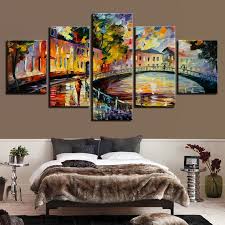 Panel Canvas Art Bridge Oil Painting