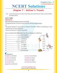 ncert solutions cl 5 english unit 7