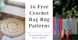 16 free crochet rag rug patterns