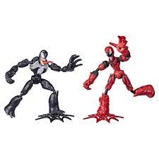 Marvel Spider-Man Bend and Flex - Venom Vs Carnage figurines articulées de  15 cm flexibles, pour enfants - Marvel