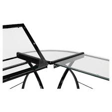 No matter what your tastes are, if you're looking for a modern computer desk that fits your style, best buy has plenty of options in a variety of sizes and finishes from veneer and laminate to wood and metal construction. Futura L Shaped Desk With Adjustable Top Black Clear Glass Target