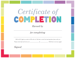 Vbs Certificate Of Completion