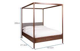 Marlow 4 Poster King Size Bed Walnut