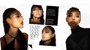 gaia stuns in glam goth look for