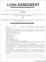 Loan Agreement Template Word Personal Loan Agreement Unique Simple