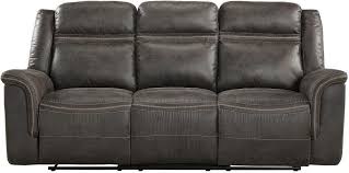 Homelegance Boise Brown Double Reclining Sofa With Drop Down Cup Holders