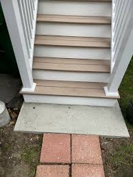 Covering Concrete Stair Footing With Pavers