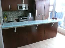 Raised Glass Countertop For Eating Area