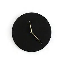 Black And Gold Wall Clock Minimalist