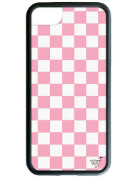 Checkers Iphone Se 6 7 8 Case Pink Wildflower Cases