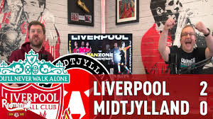 See how goals by diogo jota and mohamed salah gave liverpool three points at anfield. Jota And Salah Win It For Liverpool Liverpool 2 0 Midtjylland Goal Reactions Youtube