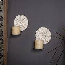 Handcarved Candle Sconces Wall Decor