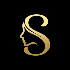 letter s beauty women face logo design