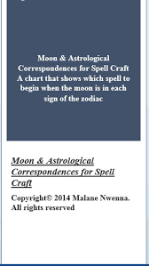 Astrological Moon Chart Moon Astrological Correspondences For Spell Craft