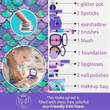 mermaid make up collection kit for