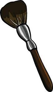 makeup brush ilration vector on a
