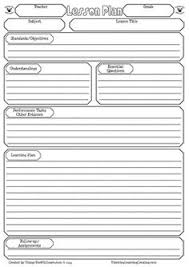 Printable Lesson Plan Template In Pdf Format Dream Library