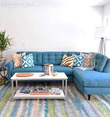 Our New Teal Blue Sectional