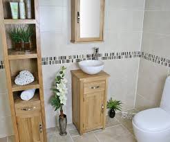 Solid Oak Bathroom Cabinet Small