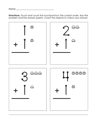 Comparing, place value, addition and subtraction with or without pictures, measuring, and geometry. Picture Math Worksheet For Kids Touch Math Worksheets Touch Math Touch Point Math