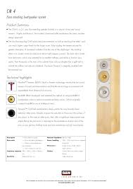 bowers wilkins cm4 user manual 1 page