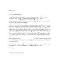 Teacher Recommendation Letter For College Rome Fontanacountryinn Com