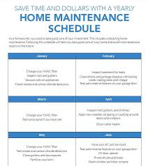 Monthly Home Maintenance Schedule Magdalene Project Org