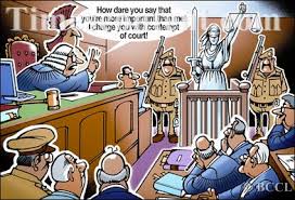 A simple definition of 'contempt in court' is someone using unfair methods that risk influencing a case in a court of law. How Dare You Like That Only Cartoon How Dare You Say That You Are