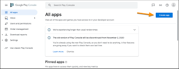 creating an app in the google play