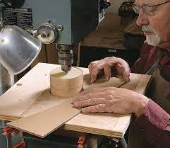 sanding on the drill press